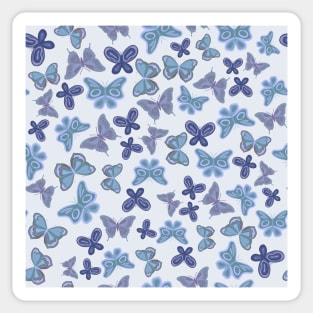 Blue butterfly pattern Sticker